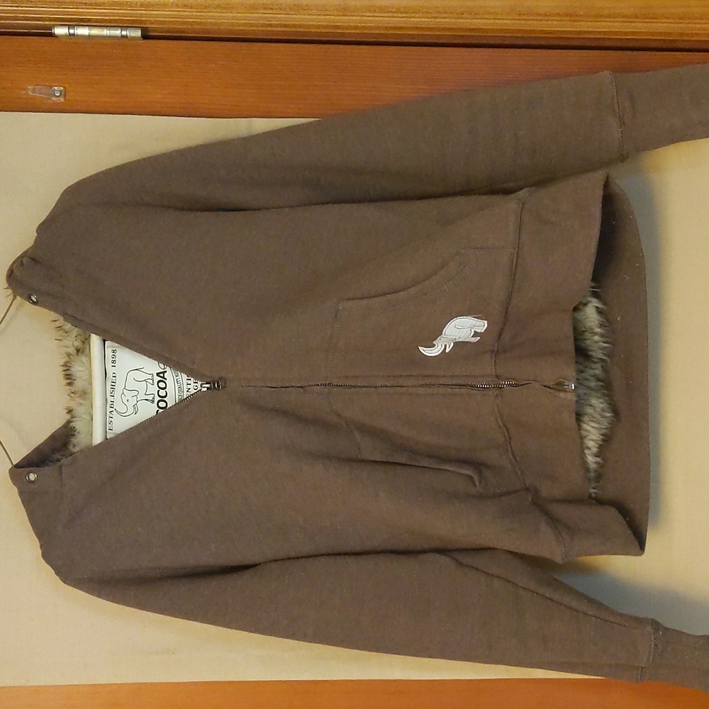 COCOA Faux Fur Embroidered Vintage Jacket Size Medium